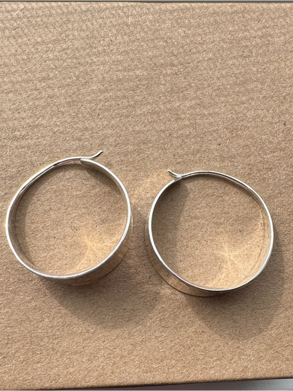 James Avery retired design Hammered Sterling Silver Hoop Earrings